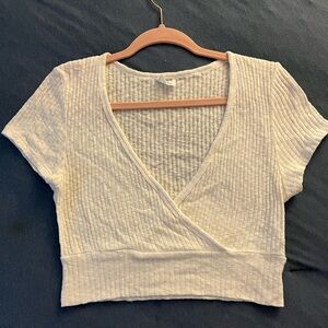 white cotton crop top